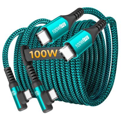 PD 100W直角USB C到USB C线
