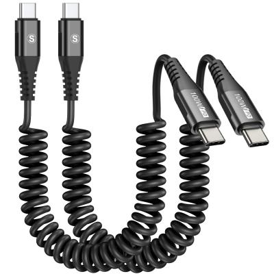 100W USB C to USB C Coiled Cable