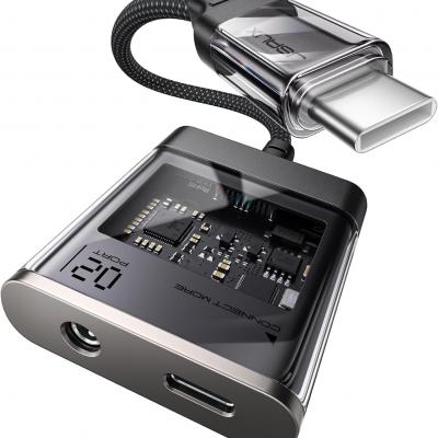二合一USB C耳机和充电器适配器